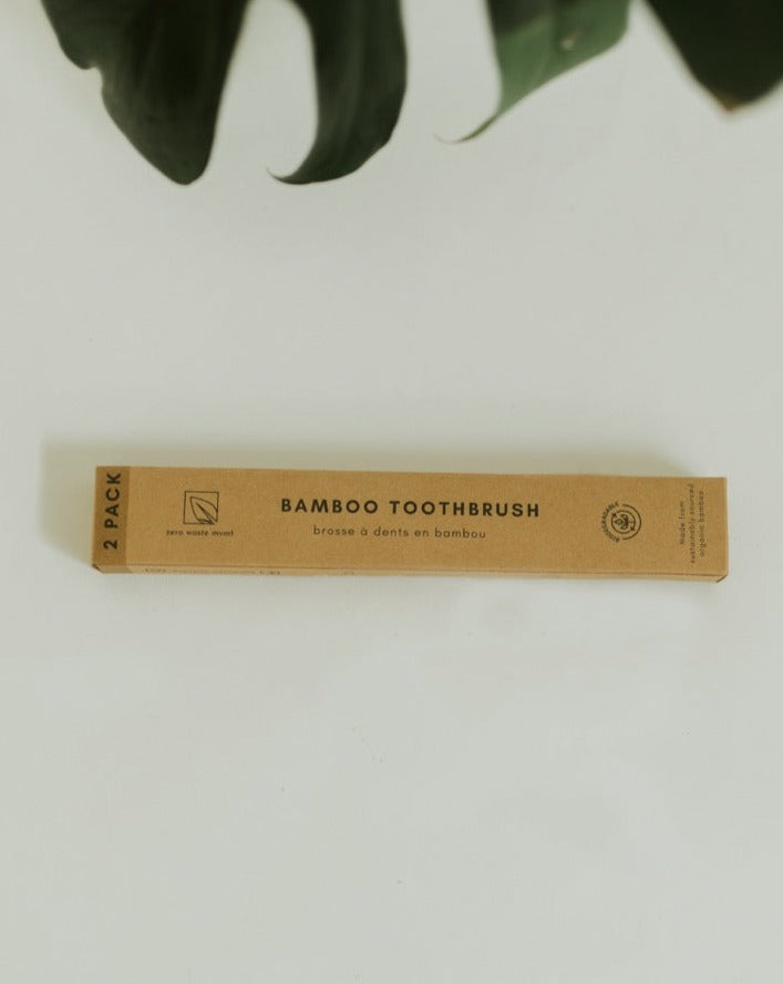 2 Pack Bamboo Toothbrush Zero Waste MVMT