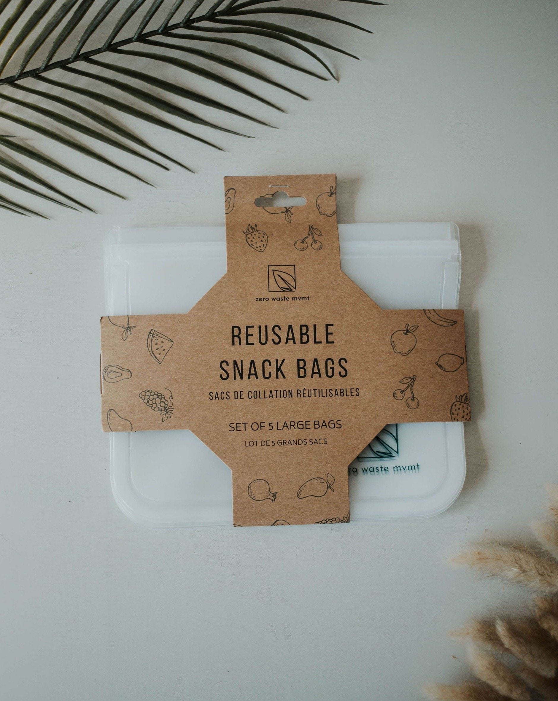 Reusable Snack Bags Zero Waste MVMT 5 Large