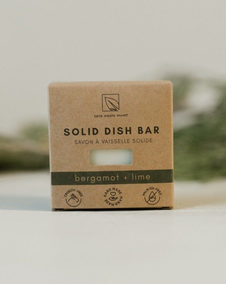 Bergamot + Lime Solid Dish Bar Zero Waste MVMT