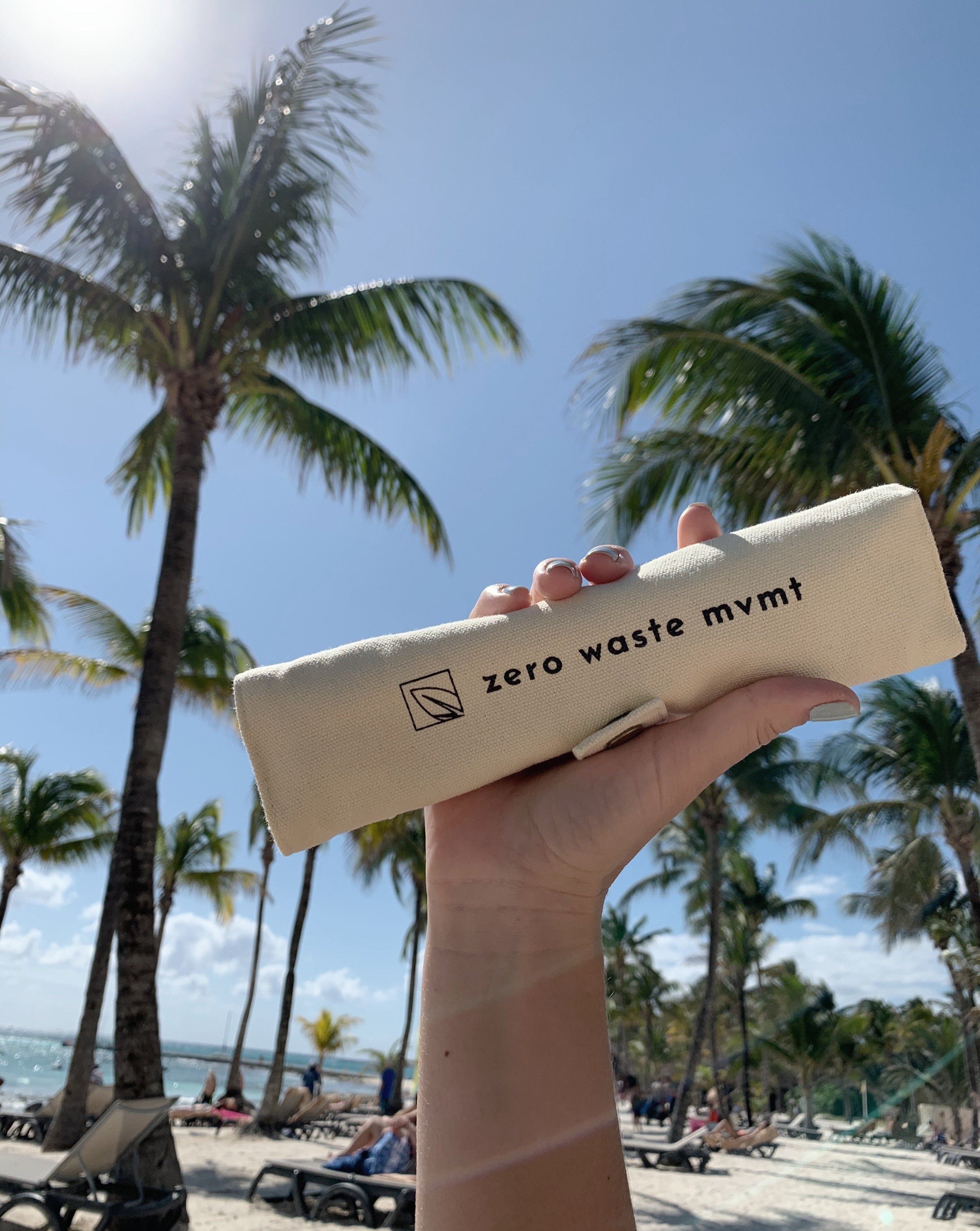 Travel Bamboo Utensil Set With Pouch Zero Waste MVMT