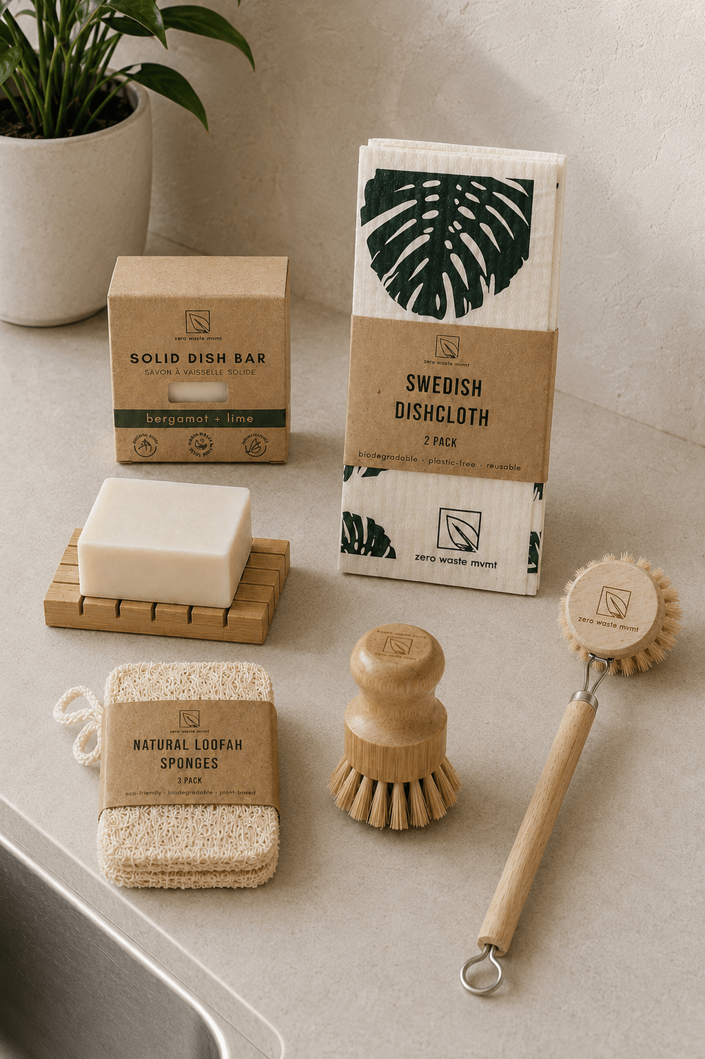 Dish Washing Bundle (Ultimate) Zero Waste MVMT 