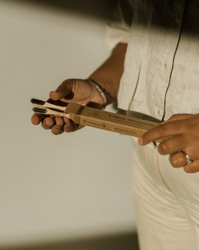 2 Pack Bamboo Toothbrush Zero Waste MVMT 